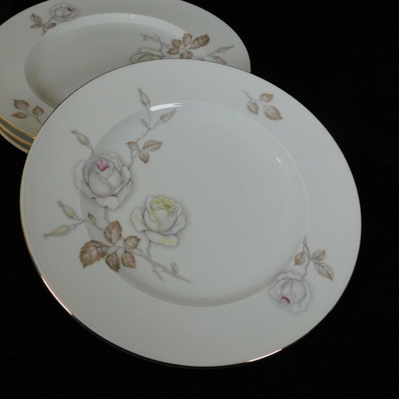 Johann Haviland China Sweetheart Rose Set of 4 Salad Plates Bavaria Germany Vtg - Picture 6 of 12